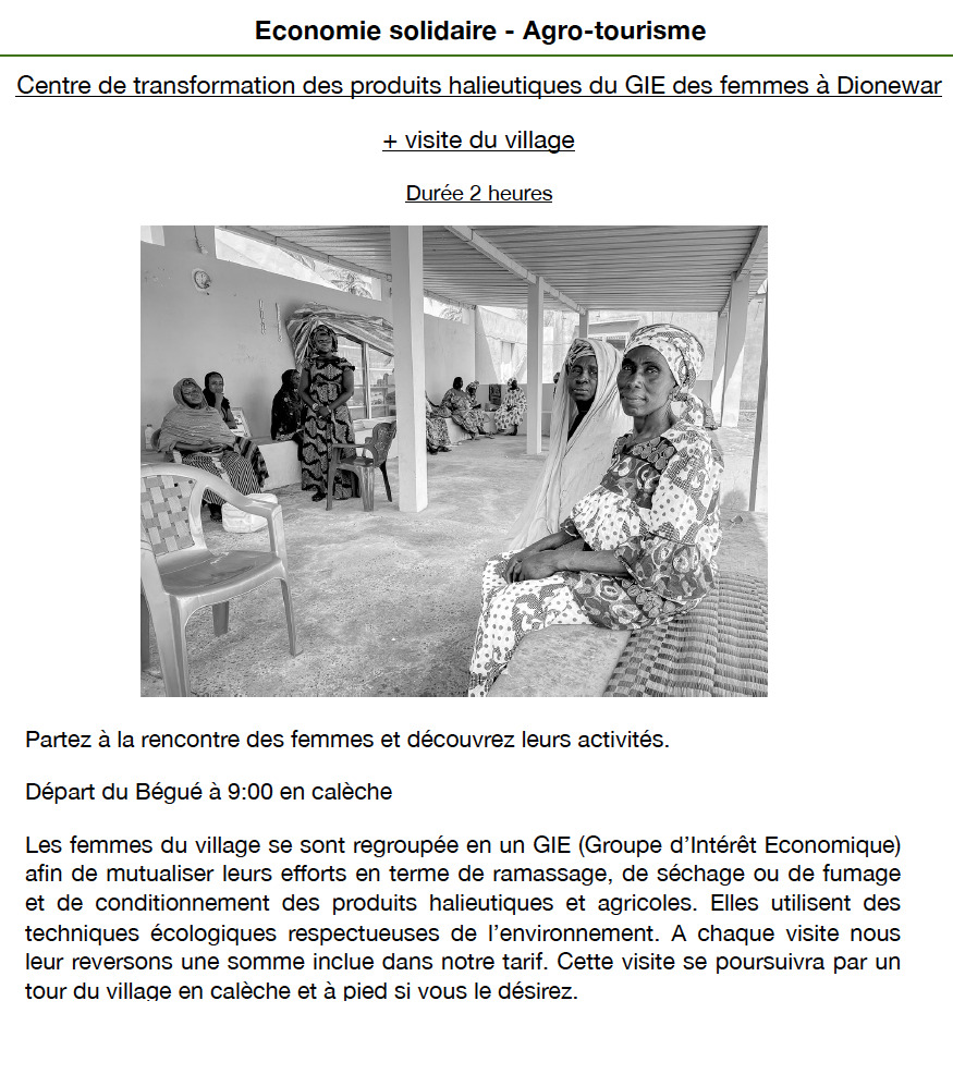 Centre de transformation des produits halieutiques du GIE des femmes à Dionewar